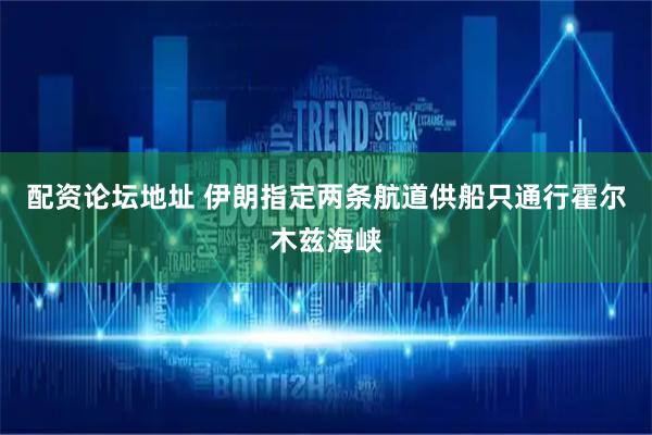 配资论坛地址 伊朗指定两条航道供船只通行霍尔木兹海峡